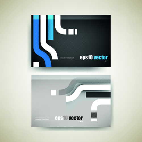Abstrakte Spur Visitenkarten Vektor-Set 04 Visitenkarten Visitenkarte track business abstract   