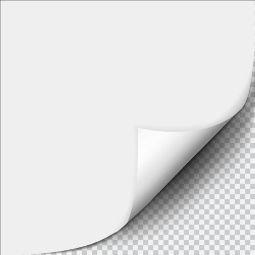 ブランクカール紙コーナーベクトル材料06 紙 空白 コーナー カール   
