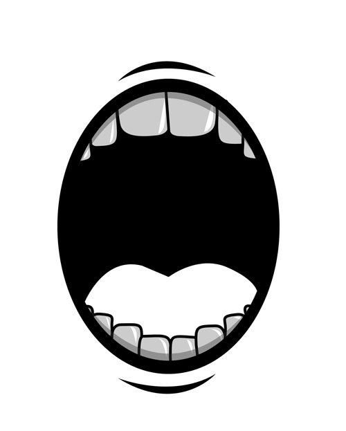 漫画の口と歯のベクトルセット06 漫画 歯 口   