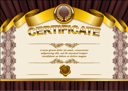 Vektorzertifikat-Schablone exquisiten Vektor 10 Zertifikatsvorlage Zertifikat exquisite Diplom   