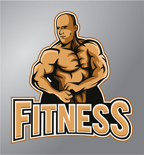 Fitness-Logo-Vektormaterial logo fitness   