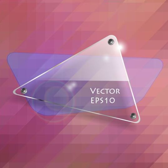Fond géométrique avec le vecteur de bannière de verre de triangle verre triangle géométrique fond Bannière   