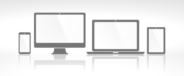 Laptop mit Monitor und Tablet-Prototyp Vektorvorlage 03 tablet Prototyp monitor laptop   