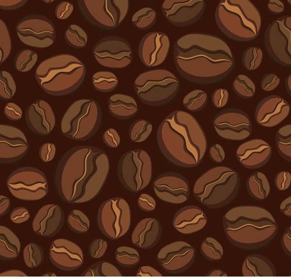 Grains de café belle vecteur seamless pattern modèle haricots cafe Belle   