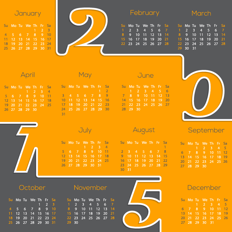 Moderne Geschäftskalender-Design Vektor 01 modern Kalender business 2015   