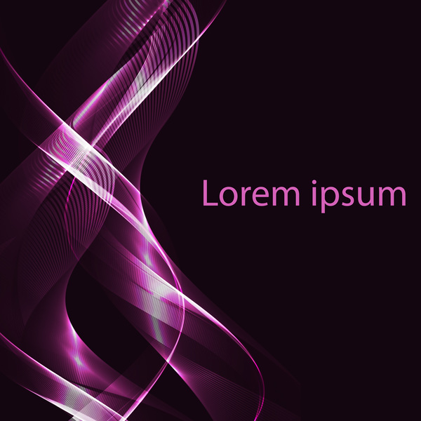 黒の背景ベクトル01と紫の光波状 黒 波状 ライト パープル   