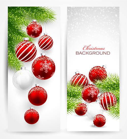 Rouge avec la bannière de décorations de Noël blanc Noël decorations decoration Bannière   