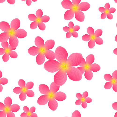 ピンクの花ベクトルとのシームレスなパターン 花 ピンク パターン シームレスな   