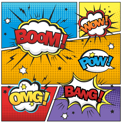 Discours bulles Cartoon explosion styles vector set 03 explosion dessin animé bulles de la parole Bulles   