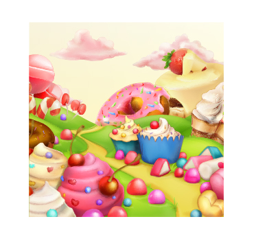 甘いお菓子のおとぎ話の世界ベクトル01 甘い 物語 妖精 世界 キャンディー   