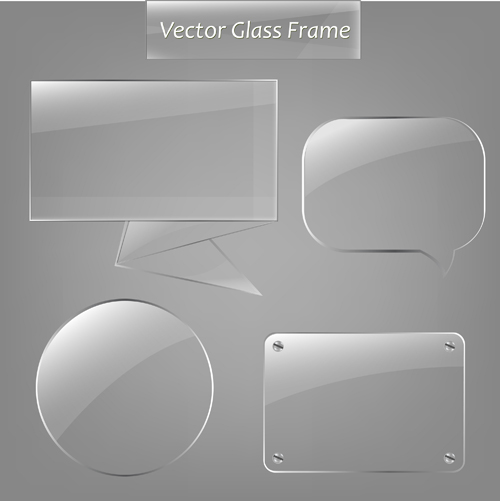 Styles de verre transparents éléments Web vecteurs 02 web verre transparent styles elements   