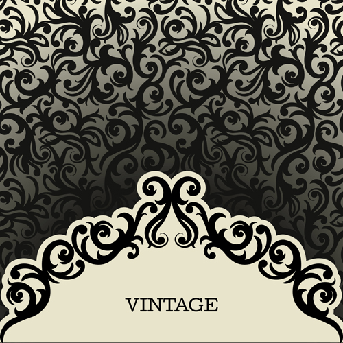 Vintage-Hintergrund mit Dekorationsmuster-Vektor vintage Mustervektor Muster Hintergrund Dekoration Dekor   