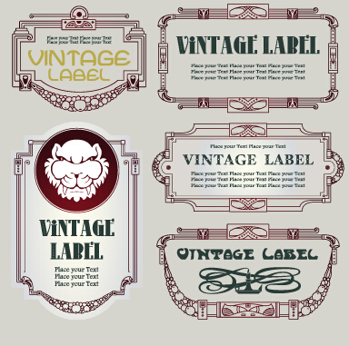 Vintage-Label und Grenzelemente Vektor 01 vintage label Grenze   