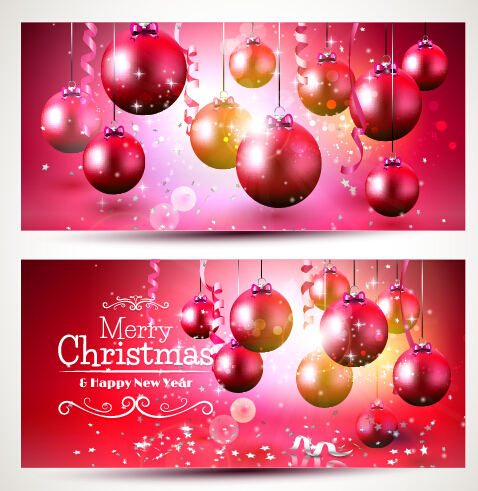 Banner 2015 Weihnachten mit Neujahr Urlaubsvektor 07 Weihnachten Urlaub neues Jahr banner 2015   