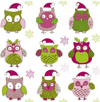 Cartoon Weihnachtsei niedlichen Vektor Weihnachten owl cute cartoon   