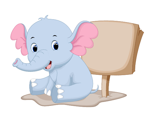 belle bande dessinée éléphant vecteur matériel 14 elephant dessin animé Belle   