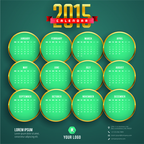 2015 Business Kalender kreativ Design Vector 07 Kreativ Kalender business 2015   