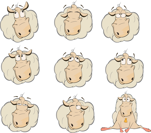 Vecteur d’illustration de mouton amusant mouton illustration Amusant   