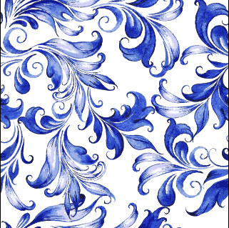 美しい青いフローラルベクトルシームレスパターン04 青 美しい フローラル パターン シームレス   