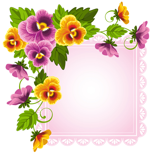Belle fleur avec le vecteur de fond de papier rose rose papier fond fleur beau   