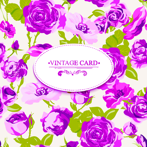 Schöne Rosen mit Vintage-Karten kreativen Vektor 05 roses creative cards card beautiful   