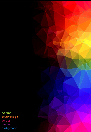 Farbige polygonale Elemente Vektorhintergrund 03 Vector-Hintergrund polygonal farbig Elemente   