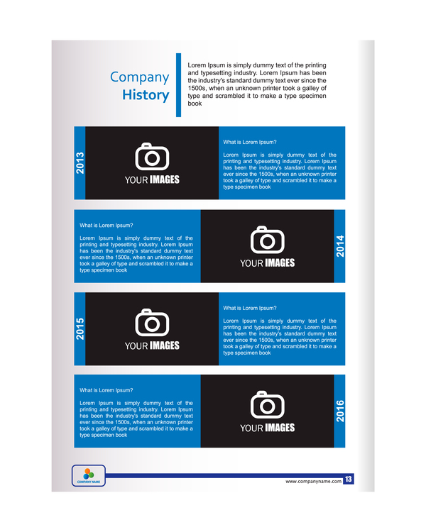 Brochure de la société couvrent les styles bleus vecteur 13 styles couverture compagnie brochure Bleu   