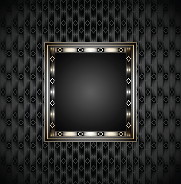 Goldener Rahmen mit luxuriösem dunklen Hintergrundvektor 08 luxury golden frame dark   