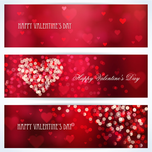 Halation valentine rote Banner Vektor Valentine halation banner   