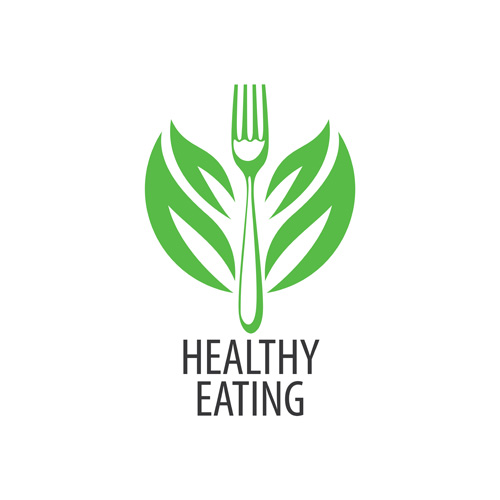 ヘルシー食べるロゴデザインベクターセット15 食べる 健康 ロゴ   