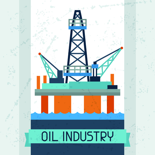 Éléments de l’industrie pétrolière avec fond grunge 08 Industrie huile grunge fond elements   