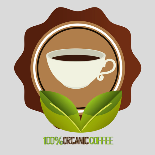 Logos de café bio desgin vecteur 05 logos desgin cafe bio   