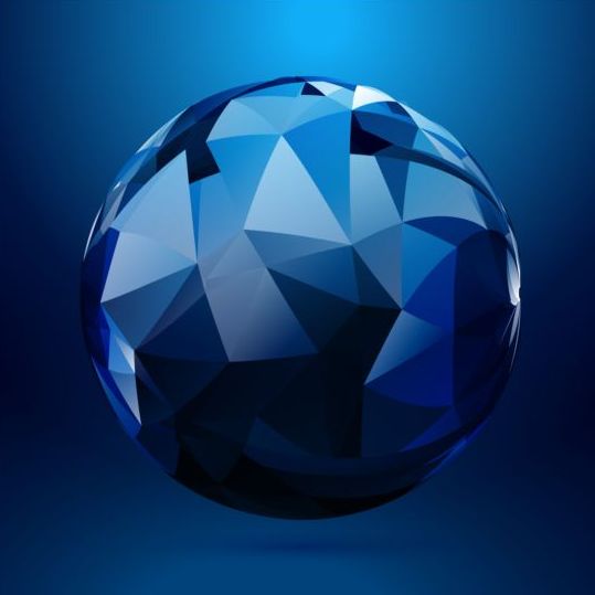 Sphère polygonale Tech fond vecteur 01 tech spheres polygonale fond   