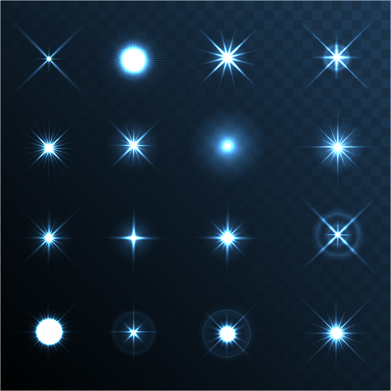 光沢のある光効果星ベクトル材料01 効果 光沢のある 光効果   