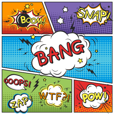Bulles de la parole bande dessinée explosion styles vecteur ensemble 02 explosion dessin animé bulles de la parole Bulles   