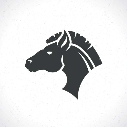 Vector Set von Pferdelogos Design 09 Pferd logos   