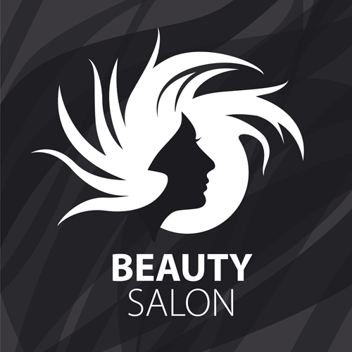 Tête de femme avec le logo de salon de beauté vecteur 01 tête salon de beauté salon logos femme beauté   