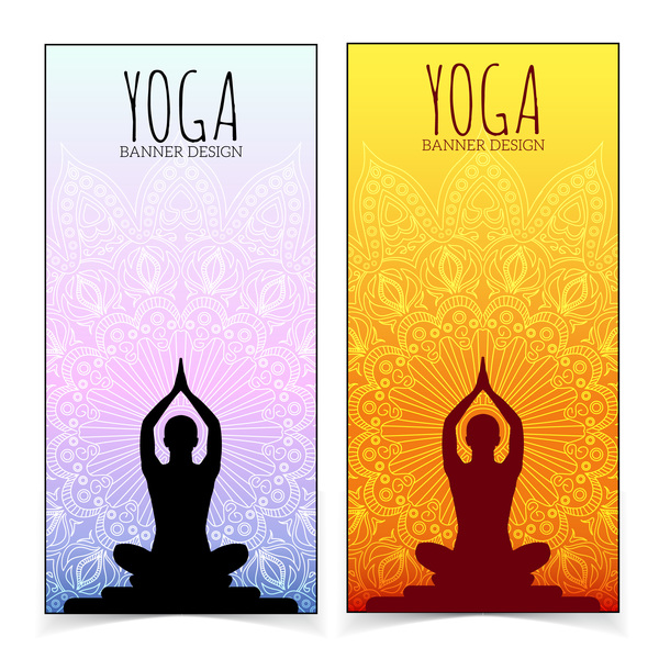 Yoga-Design-Banner Vektor yoga banner   