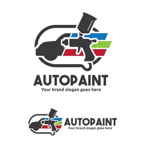 vecteur de conception de logo de peinture automatique peindre logo auto   