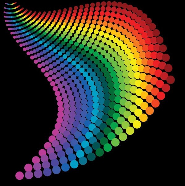 Vecteur de fond coloré de points de gradient Points gradient fond coloré   