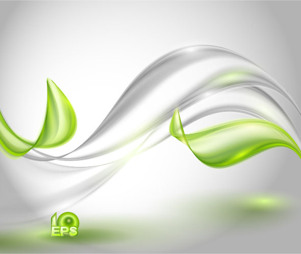 Abstrait vert ondulés Eco style fond vecteur 08 vert ondulé fond eco Abstrait   