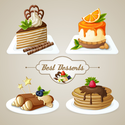 Beste Desserts Vektorsymbole Grafik 02 Vector-Symbol icons desserts dessert   