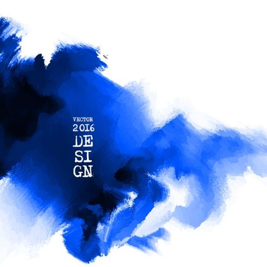 ブルーインクペイント背景アートベクター02 青 背景 塗料 インク   