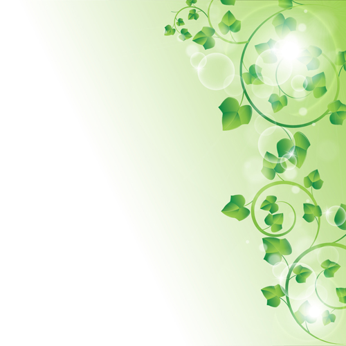 Feuilles vertes lumineuses avec le fond de vecteur de bulle d’air 03 vert fond vectoriel fond feuilles vertes congé bulle   
