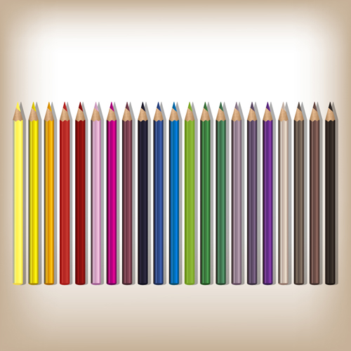 Crayons colorés fonds vecteur ensemble 08 crayons coloré arrière-plans   