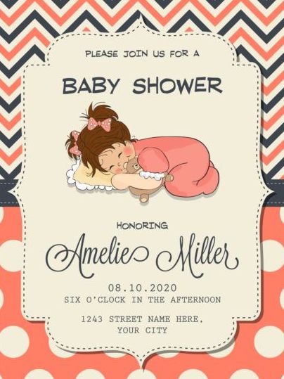 Carte de douche de bébé mignon avec motif sans soudure vecteur 01 sans soudure modèle mignon douche carte Bébé   