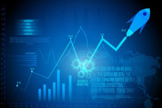 Finanzdiagramm mit Infografiektor 07 Infografik Grafik Finanzen Diagramm   