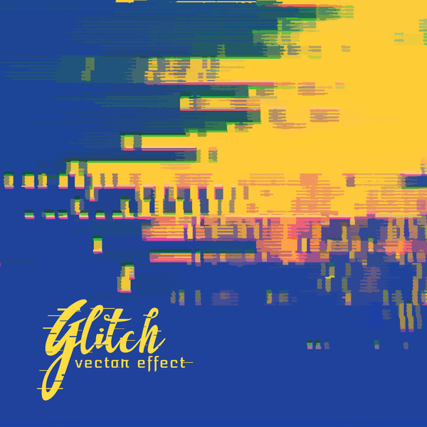 Effet glitch distorsion image vecteur fond 03 image glitch Effet Déformée   
