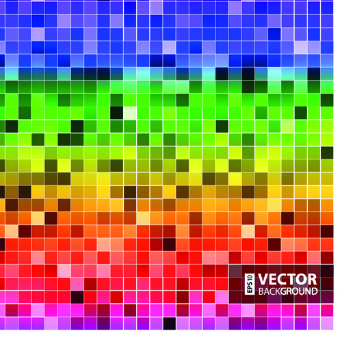 Couleur brillante mosaïque fond graphique vecteur 05 mosaïque fond couleur brillant   