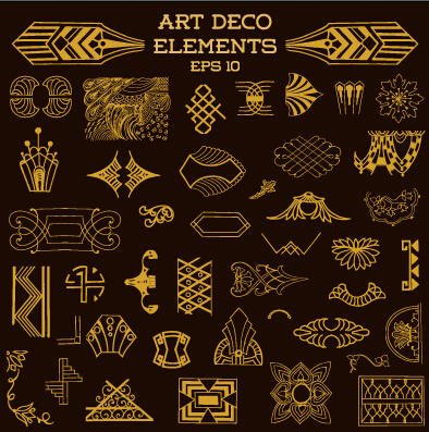 Goldene Deko-Elemente Art Vektormateroal 01 golden Elemente Deko   